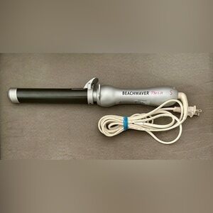 Beachwaver Pro Ceramic Rotating Curling Iron 1.25” Barrel Silver BW1134